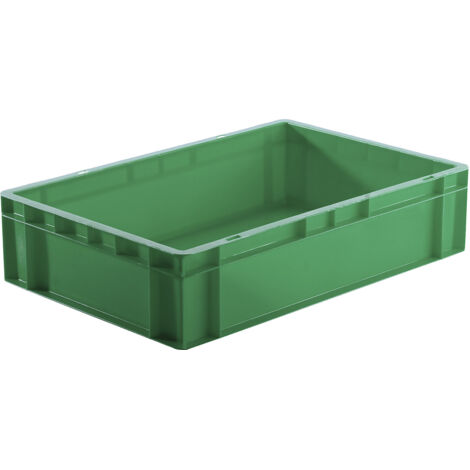 LA-KA-PE Bac de transport empilable L600xL400xH145mm - TK600/145-0 VERT