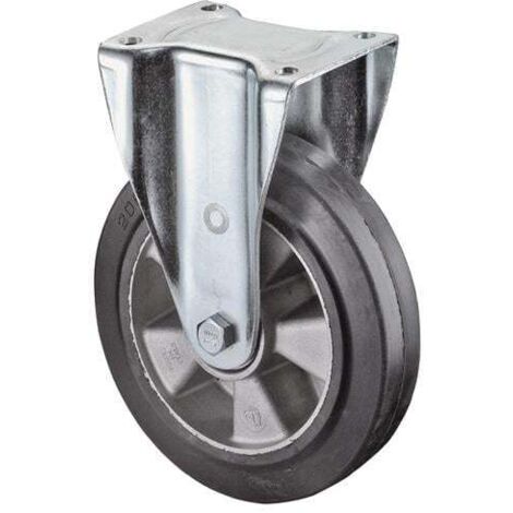 Roulette de levage lourde D.125mm Capacité 220kg Caoutchouc élastique 138mm 110mm (1/4)