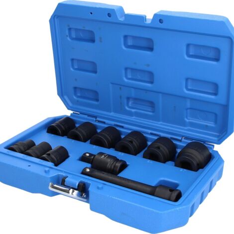 BRILLIANT TOOLS Jeu de douilles à chocs 1/2" six pans 11 pièces court - BT022645 (1/6)