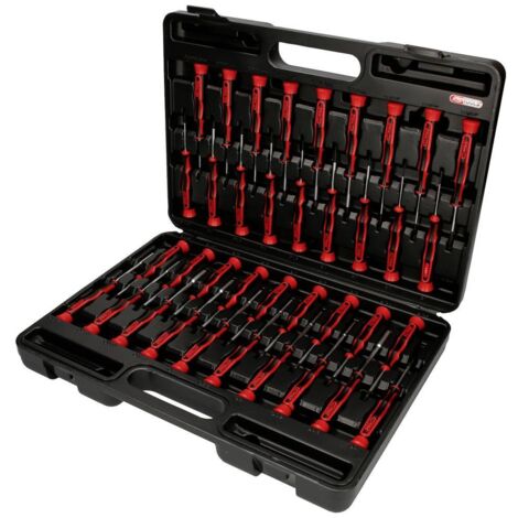 Kstools – Coffret de 37 tournevis électroniques – Acier chrome-vanadium – Manche ergonomique – Pour travaux de précision en électrotechnique