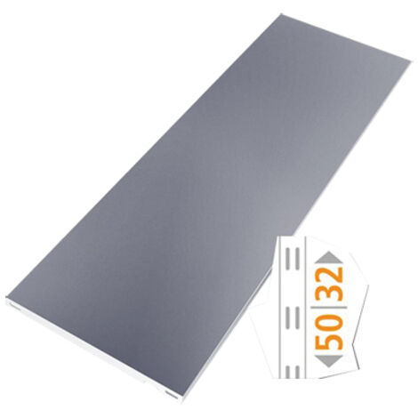 ELEMENT SYSTEM Tablette en acier L.800mm P.300mm STA blanc - 10700-00020 (1/5)