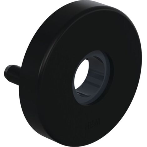 HEWI Rosace de poignée 305.21PBR D.21mm,acier inoxydable mat,noir intense,carré 9mm à gauche et à droite,épaisseur de porte 38,1 - 305.21PBR 90 (1/3)