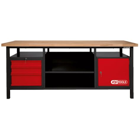 KS TOOLS XXL-Établi avec 3 tiroirs et 1 porte - 865.0201
