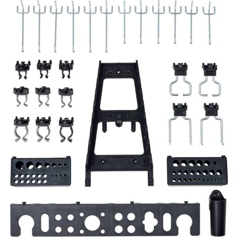 Kupper – Système de support modulaire 73000 – Lot de 30 pièces – Fixation panneaux perforés – Pour rangement outils en atelier - C07578