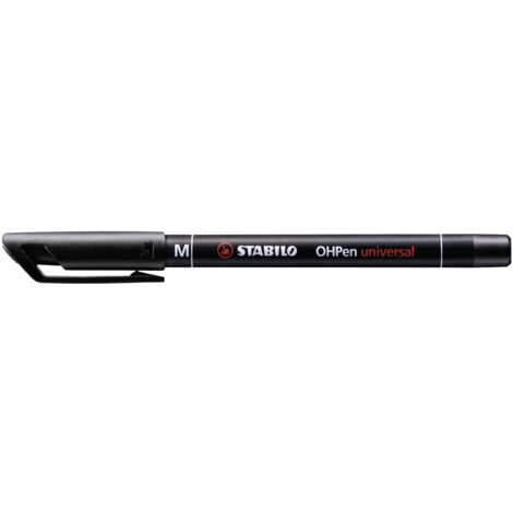STABILO Feutre pour transparent OHPen universal M 843 permanent 843/46 noir Y27435 (1/4)