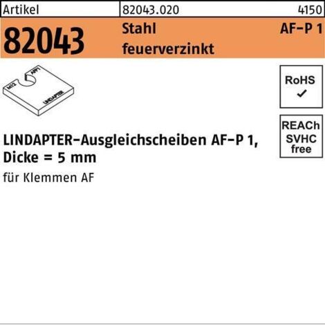 Lindapter Pince de levage R 82043 AF-P 1 pour (1/2)