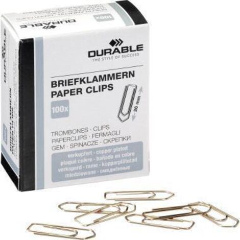 DURABLE Briefklammer 120424 26mm verkupfert 100 St./Pack. (1/2)