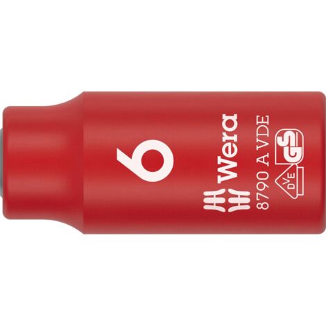Douille 8790 A VDE 1/4 pouce SW 6mm L.41mm WERA (1/5)