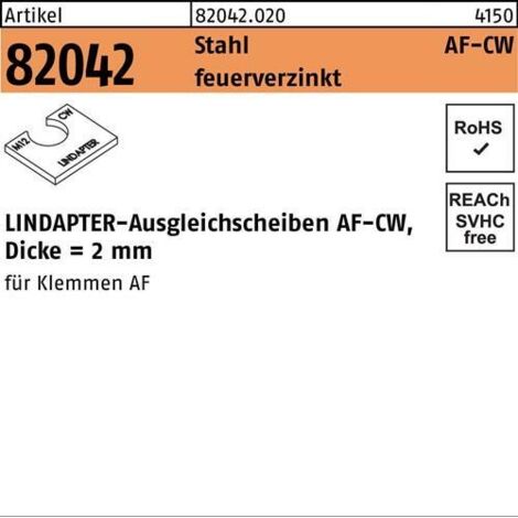 Ausgleichsscheibe R 82042 AF M20 CW Stahl feuerverz. 1 Stück LINDAPTER (1/2)