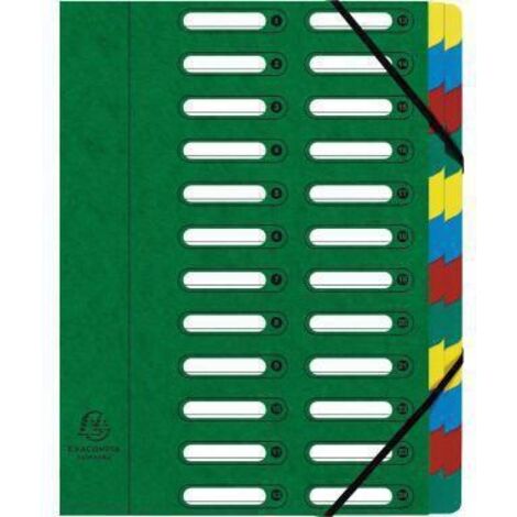 Exacompta Ordnungsmappe Harmonika 55243E DIN A4 24Fächer grün (1/2)