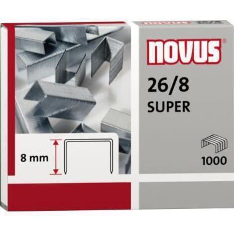 NOVUS Heftklammer 040-0199 26/8 verzinkt 1.000 St./Pack. (1/2)