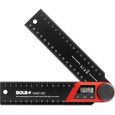 Nom Rapporteur WMD 200 Plage de mesure 270 degrés Longueur des bras 230mm SOLA (1/5)