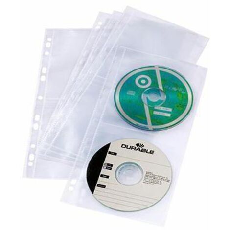 DURABLE CD Hülle COVER 528219 DIN A4 für 4 CDs tr 5 St./Pack. (1/2)