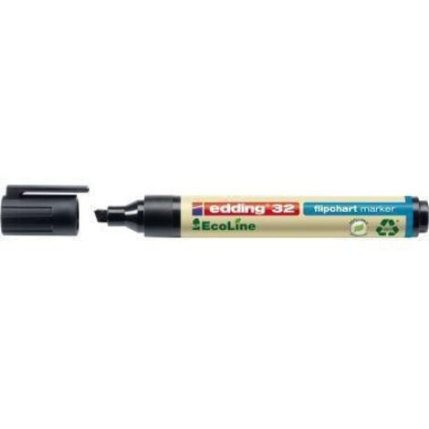edding Flipchartmarker 32 EcoLine 4-32001 1-5mm Keilspitze schwarz (1/2)