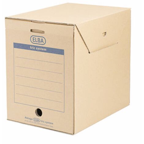 Elba Boîte d'archivage 1554257 23.6 cm x 30.8 cm x 33.3 cm carton ondulé marron incolore 1 pc(s) (1/2)