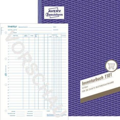 Avery Zweckform Inventurbuch 1101 DIN A4 50Blatt (1/3)