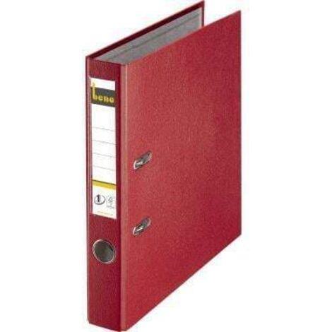 Classeur à levier Bene 291600 RT DIN A4 52mm PP rouge (1/2)