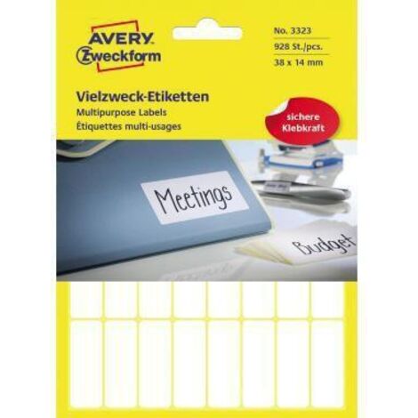 Avery Zweckform Vielzwecketikett 3323 38x14mm weiß 928 St./Pack. (1/5)