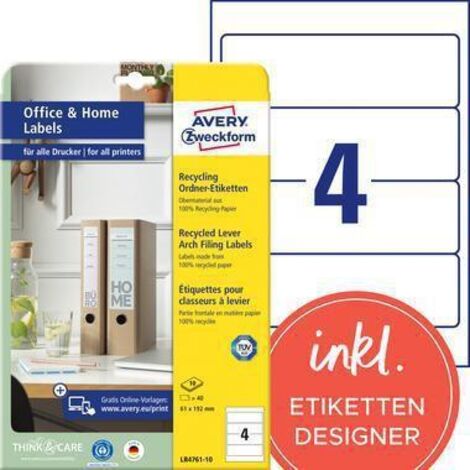 Avery Zweckform Ordneretikett RC LR4761-10 61x192mm ws 40St (1/5)