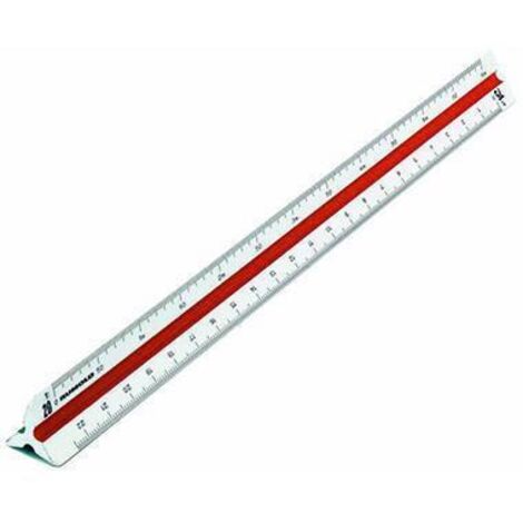 RUMOLD Dreikantmaßstab 160/1/30 Architekt 1 30cm Kunststoff weiß (1/2)