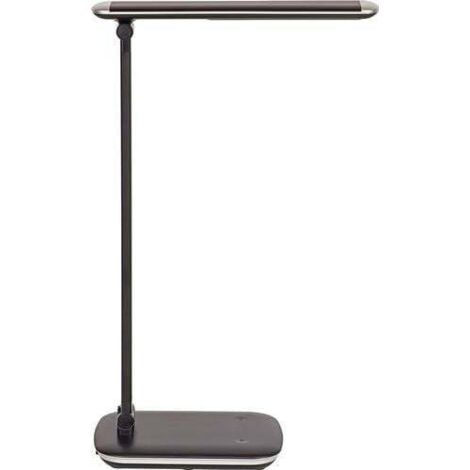 Lampe de bureau alu/cuir noir H.425mm avec pied LED MAUL (1/4)