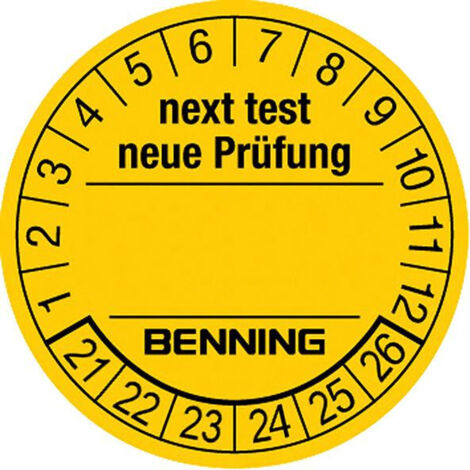 Plaquettes de contrôle Benning ( 4000828886 ) Ø 30 mm (1/2)