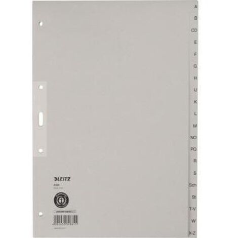 Leitz Register 43000085 A-Z DIN A4 20teilig Papier grau (1/2)