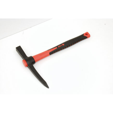 MARTELETTE TÊTE & PIC – Manche Nertech tri-matière en fibre de verre incassable – Tête 25 cm – Longueur totale 37,5 cm – Pic pour joints/crépis – Tête pour casser briques (1/3)