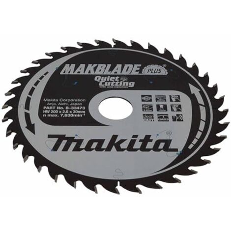 Lame De Scie Makita B-64624 TCT 230 Mm - Pour Scie à Onglet Sans Fil, Coupe Rapide Dans Le Bois Et Stratifié