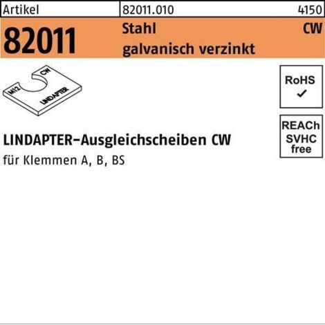 Ausgleichscheibe R 82011 CW M16/3,0 Stahl galv.verz. 1St. LINDAPTER (1/2)