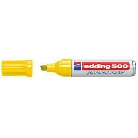 edding Permanentmarker 500 4-500005 2-7mm nachfüllbar Keilspitze gelb (1/4)