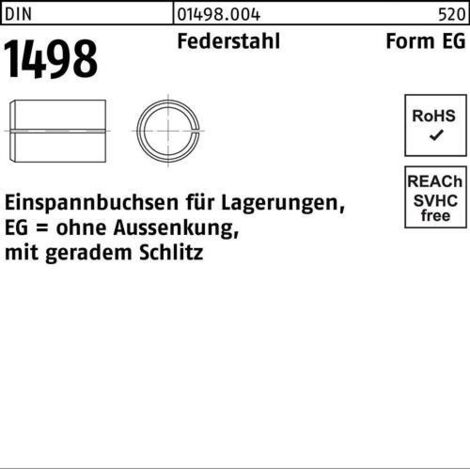 Einspannbuchse DIN 1498 FormEG EG 40/50x 25 Federstahl 1 Stück (1/2)