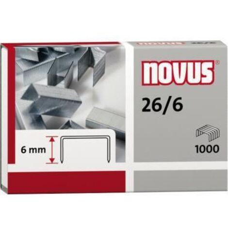 NOVUS Heftklammer 26/6 040-0056 verzinkt 1.000 St./Pack. (1/2)