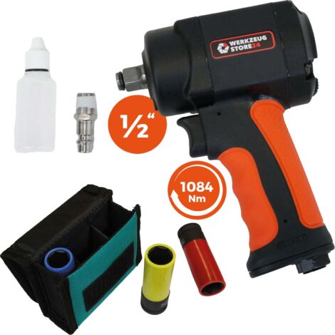 WS24 Druckluft-Schlagschrauber 1/2" mini + Steckschlüssel 3tlg. (1/5)