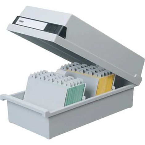 HAN Karteikasten 954-11 DIN A4 quer max. 1300Karten PS lichtgrau (1/4)