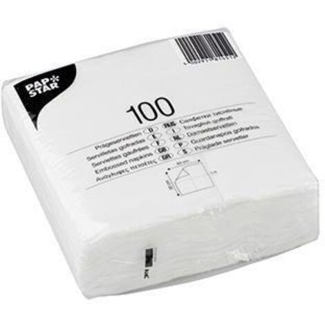 500 Servietten Premium 33x33 Cm – 1-lagig, Weiß, Prägeservietten, Für Gastronomie & Haushalt, Geruchsneutral
