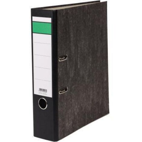Ordner DIN A4 80mm Recycling Pappe schwarz (1/2)