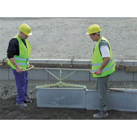 Pince de manutention 500-1045mm – Capacité 100kg – Surface électro-galvanisée pour durabilité – Positionnement précis bordures – Probst