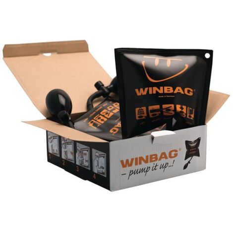 Coussin de montage 135 kg – Pour installation de fenêtres et portes – Gonflable, précis et performant – Plastique noir – Winbag (1/6)