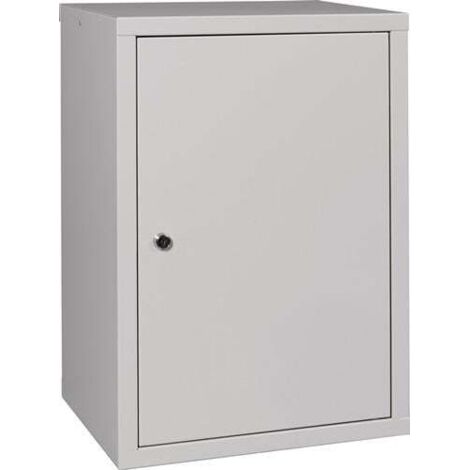 Meuble haut H 600 x L 400 x P 300 mm tôle pleine 1 étagère gris - NW9000453656 (1/4)