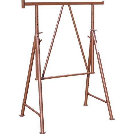 Tréteau pliant en acier laqué – Hauteur réglable 120-195 cm – Capacité de charge 1500 kg – Dimensions 120 x 120 cm - l120xH1 (1/5)