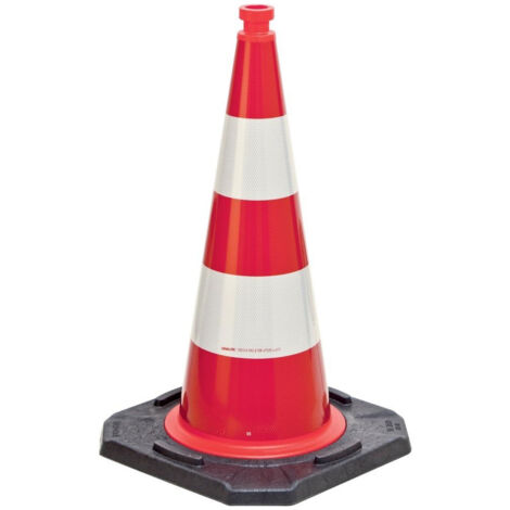 MORION-Cone de signalisation EU 750 Typ A, rouge-blanc réflechissant