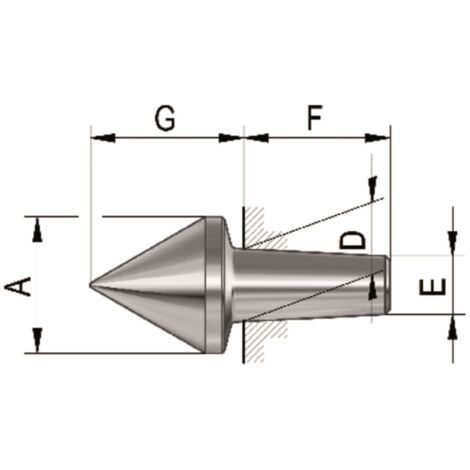 Röhm Inserts interchangeables pour pointes de centrage mobiles, taille 106, 60° - 070731 (1/2)