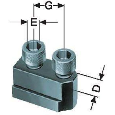 Röhm coulisseau prolongé avec vis, largeur de rainure 14 mm, filetage de fixation M12 x 25 - 1028193 (1/4)