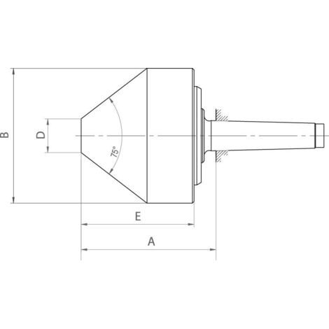 Röhm Cône de centrage mobile, logement MK 5, taille 173b, obtus, 75° - 062232 (1/4)