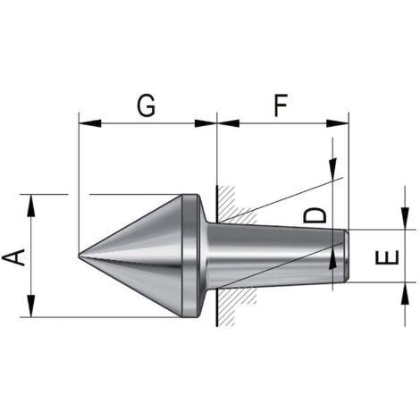 Röhm Inserts interchangeables pour pointes de centrage mobiles, taille 104, 60° - 070728 (1/5)