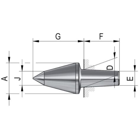 Röhm Inserts interchangeables pour pointes de centrage mobiles, taille 102, 60°VL - 070719 (1/5)