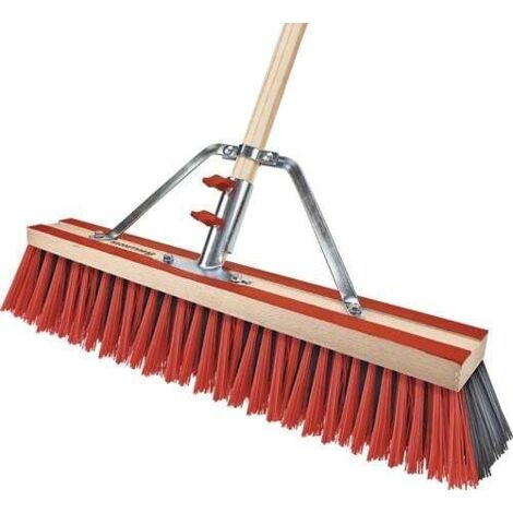 Balai de rue Bulldozer PET+Elaston L.600mm rouge/noir PEGGY PERFECT