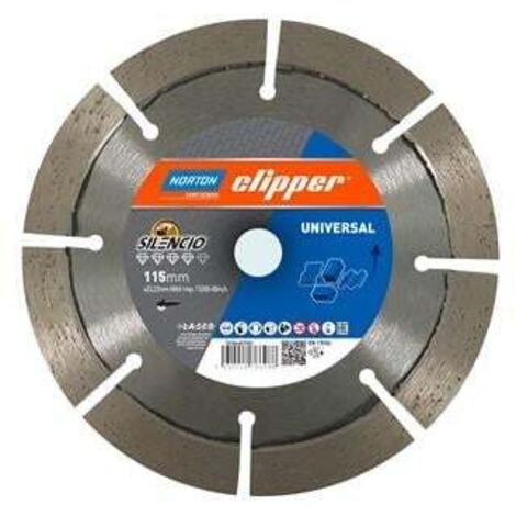 Disque à tronçonner diamanté D.115mm perçage 22,23mm pour meuleuse angulaire Seg.-B.2,2mm (1/2)