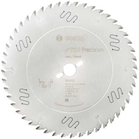 Bosch Lame de scie circulaire Top Precision Best for Wood, 315 x 30 x 3,2 mm, 48 - 2608642119